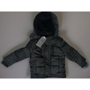 New Buckle Urban Republic Hooded Jacket 3T Black Toddler Boy Snow Warm Ski Coat